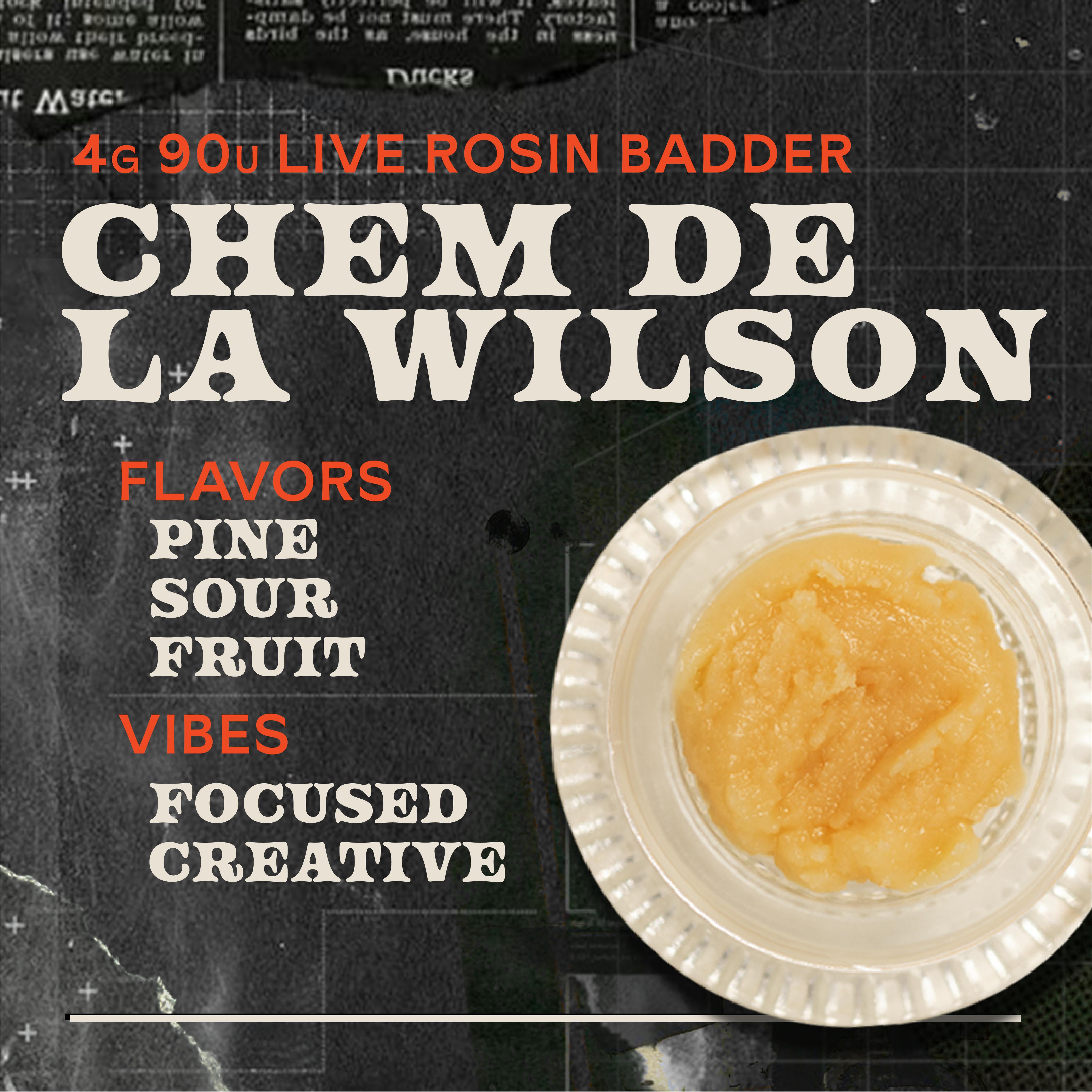 Chem De La Wilson 4g Live Rosin Badder - 