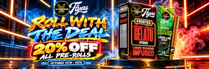 CLAYBOURNE CO.-20% OFF ALL PRE-ROLLS