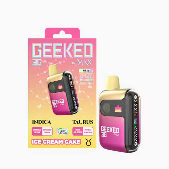 WHAT WE WANT × Geek Field _ KATORI MKX Geeked Ice Cream Cake Disposable - 3g - 3g | Vape Cartridges