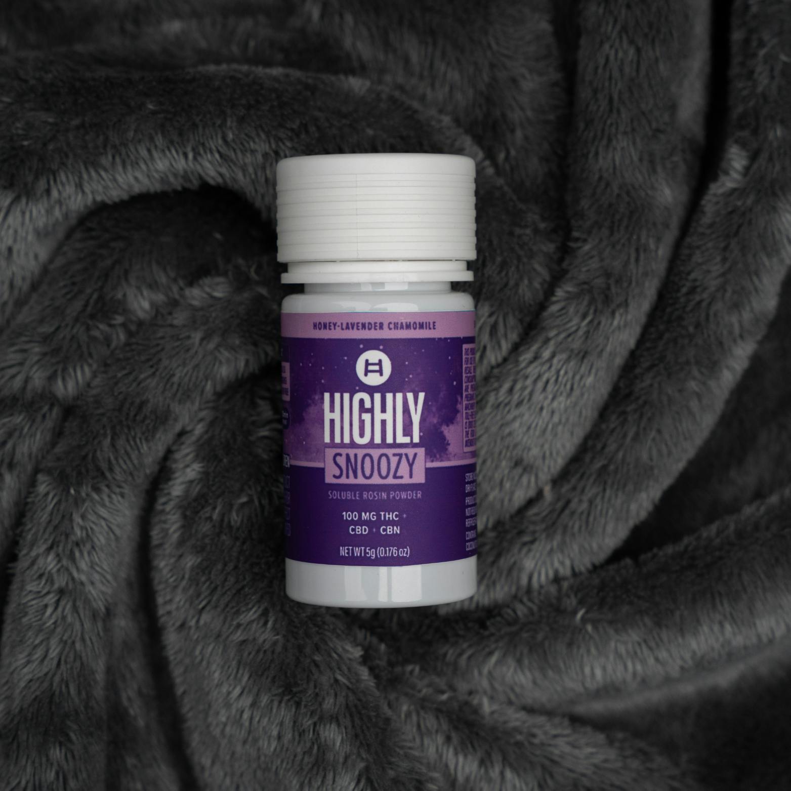 Highly Snoozy Honey Lavender Chamomile THC:CBN 1:1 Soluble Rosin Powder - 100mg