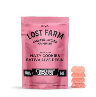 Lost Farms Strawberry Lemonade Live Resin Gummies - 100mg