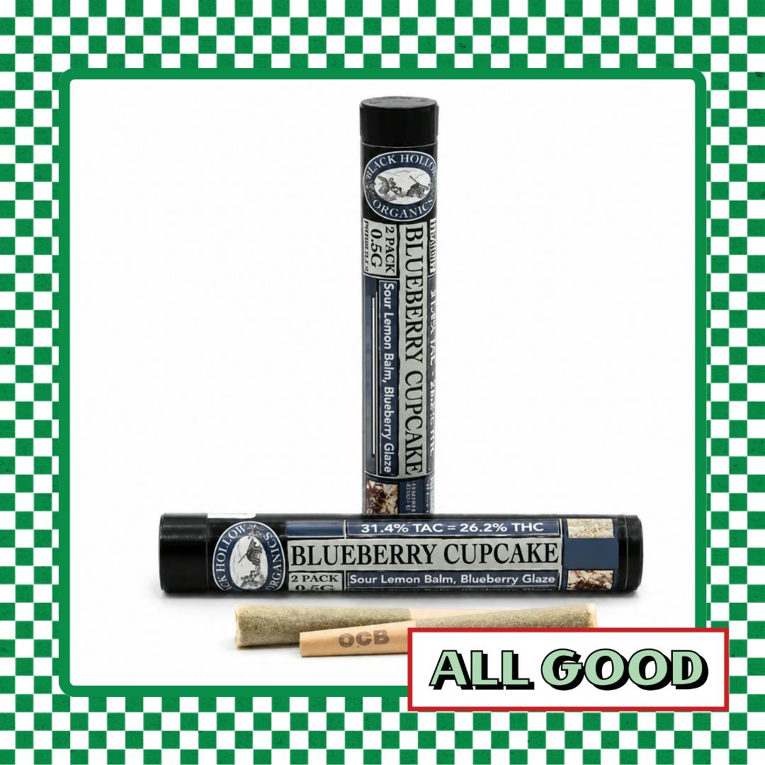 Slack Hollow | Blueberry Cupcake | 2pk Preroll | IndHyb | 1g
