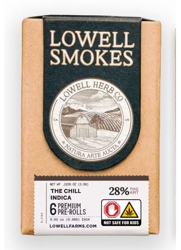 Lowell - The Chill Indica Blend Pre Rolls 6Pk - 3.5g