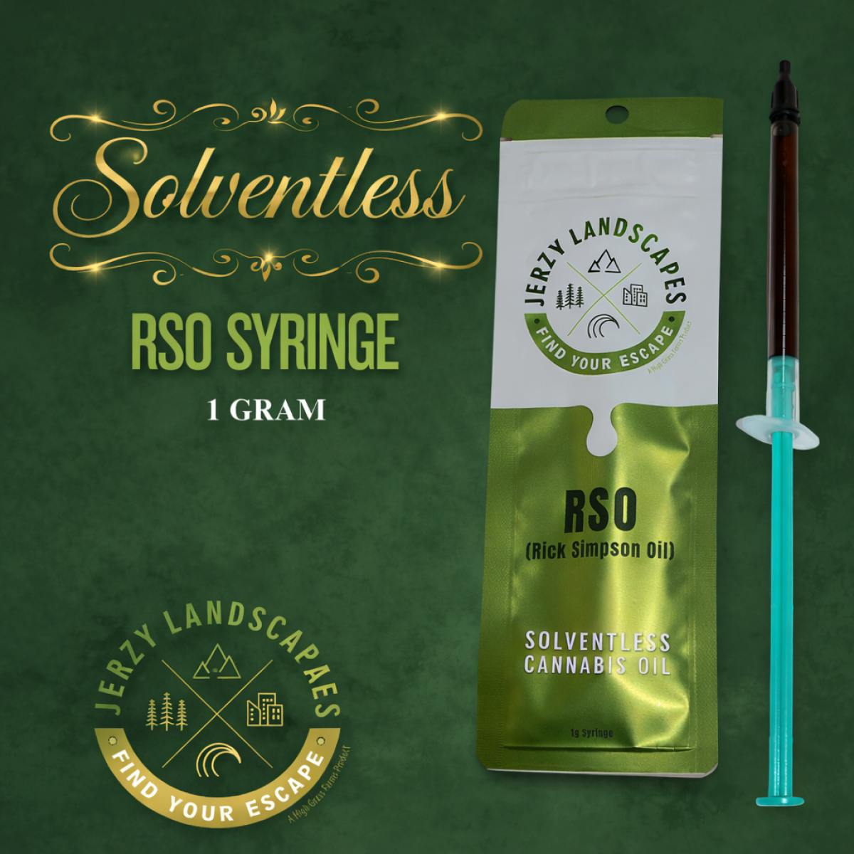 Jerzy Landscapes - Bickett OG Solventless RSO Syringe - 1g - 1g