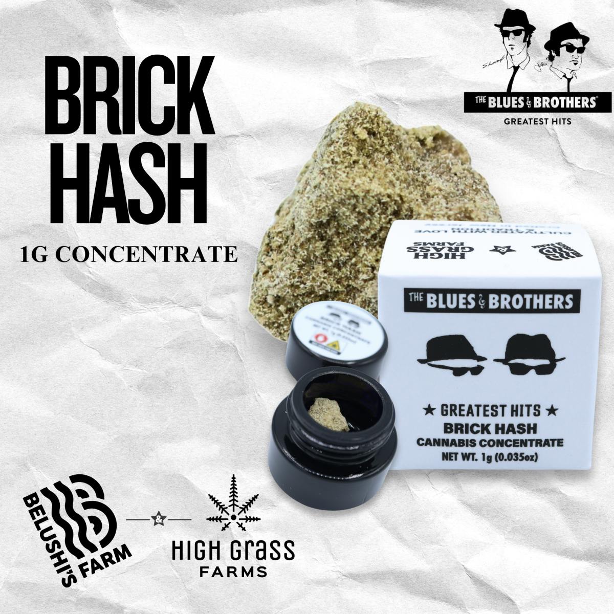 The Blues Brothers - Brick Hash (Sativa) - 1g