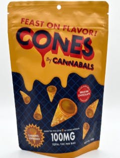 Cannabals | Carmel Espresso Cones | Edible | 100mg