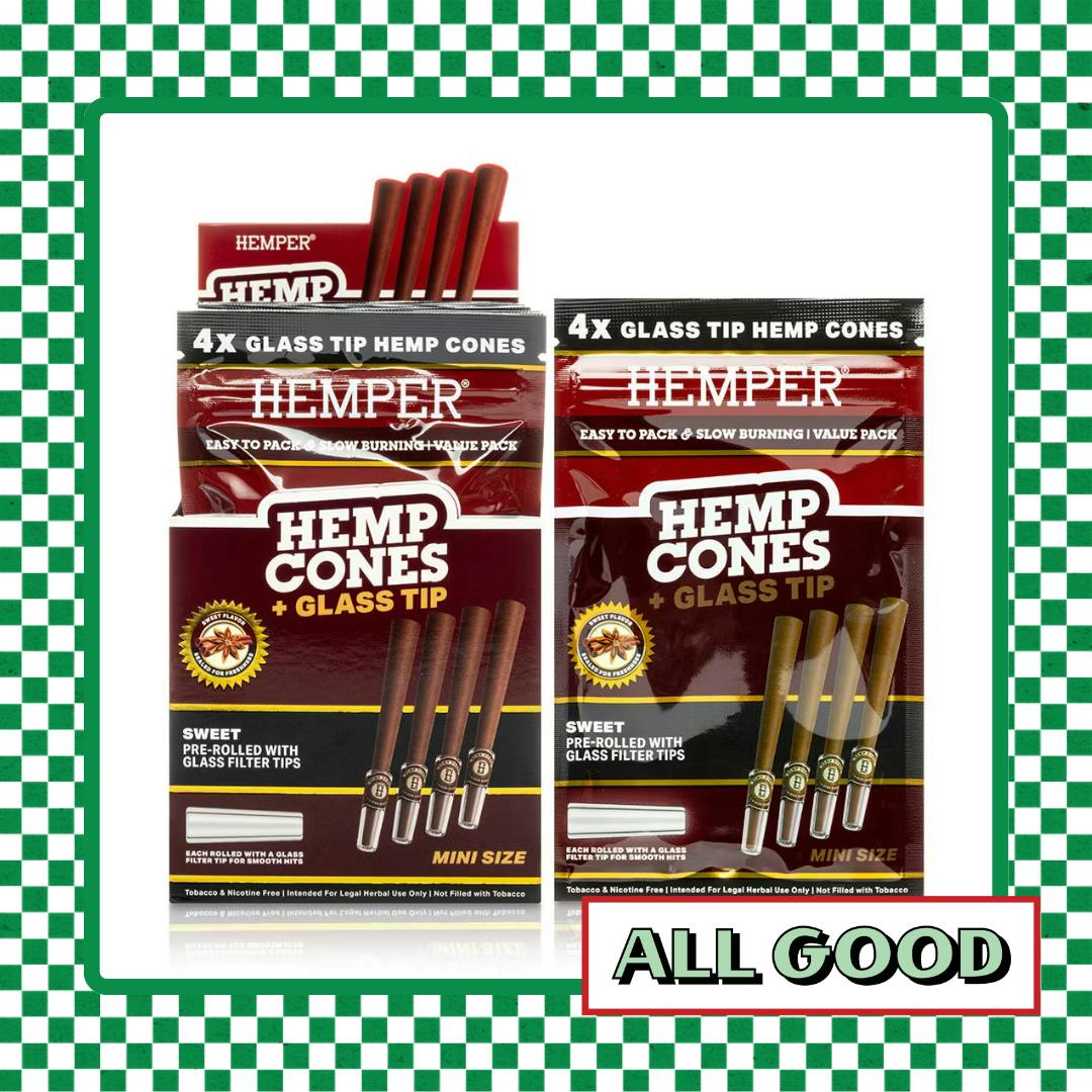 Hemper | Mini Hemp Cones | Sweet | 4pk
