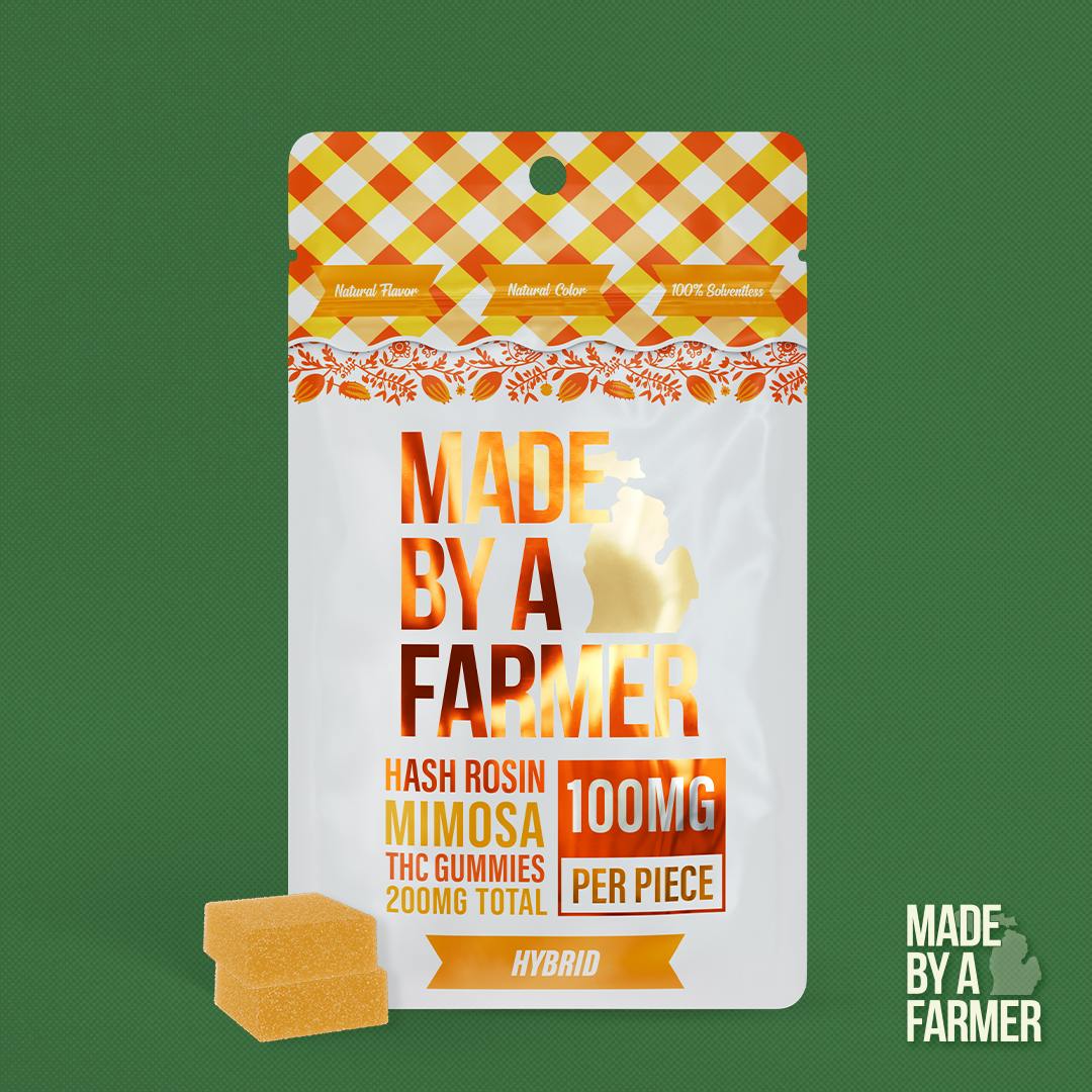MADE BY A FARMER – Mimosa | Hash Rosin 2 Piece Gummies - 200mg for