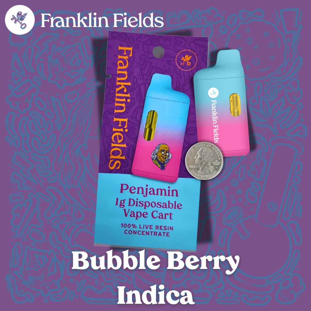pro max rechargeable vape FRANKLIN FIELDS – Bubble Berry | Live Resin Disposable Vape - 1g for Sale  in Ironwood, MI