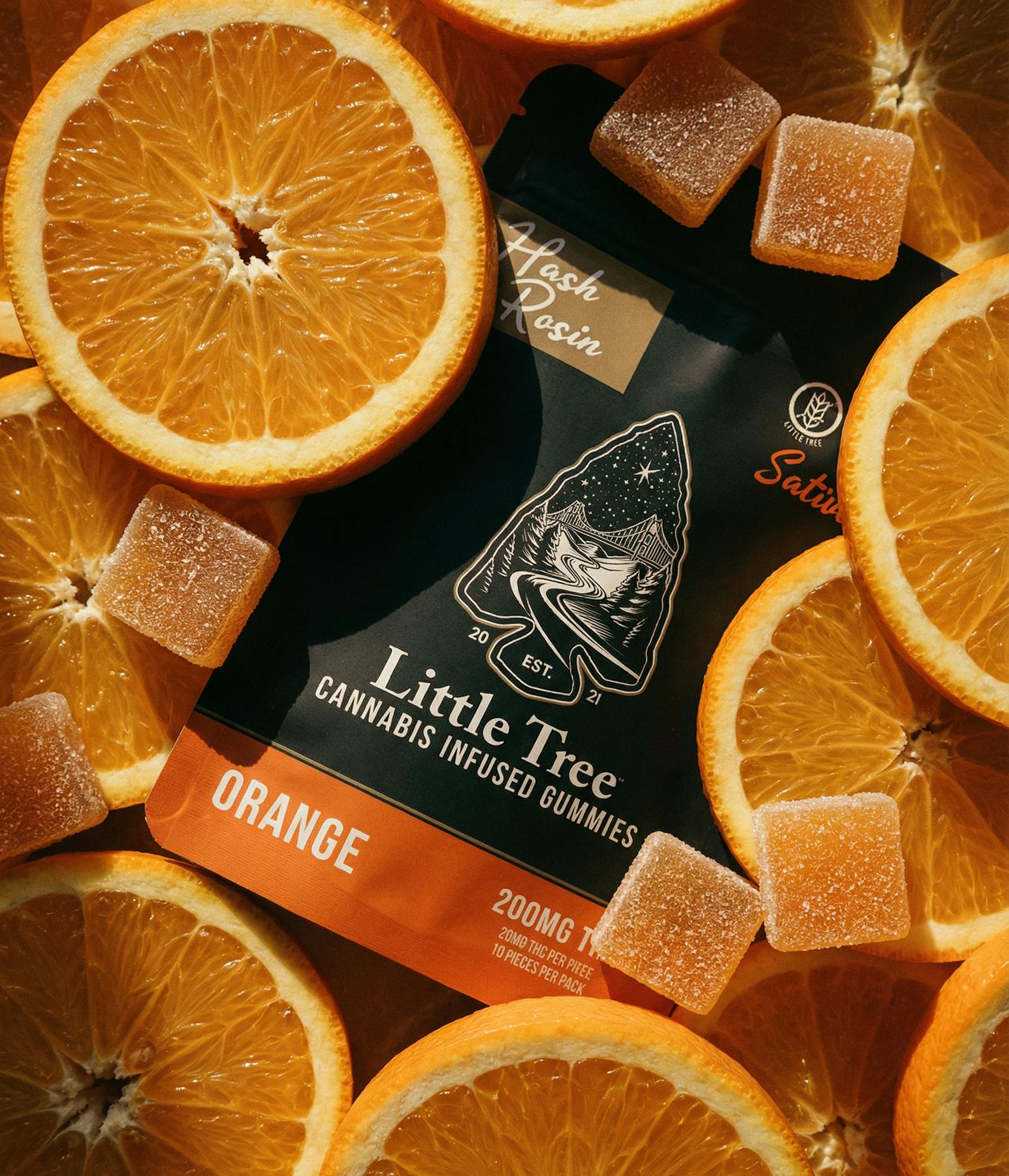 LITTLE TREE – Orange | Hash Rosin Gummies - 200mg for Sale in