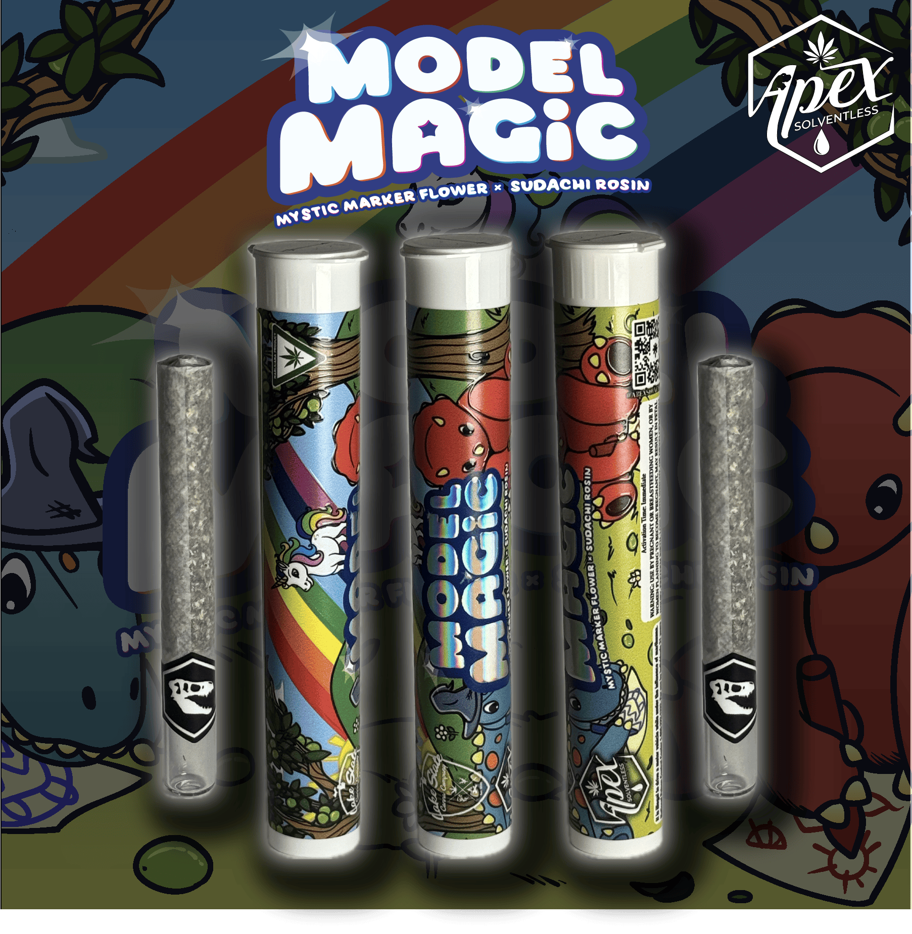 APEX SOLVENTLESS – Model Magic | Live Rosin Infused Pre-Roll - 1.5