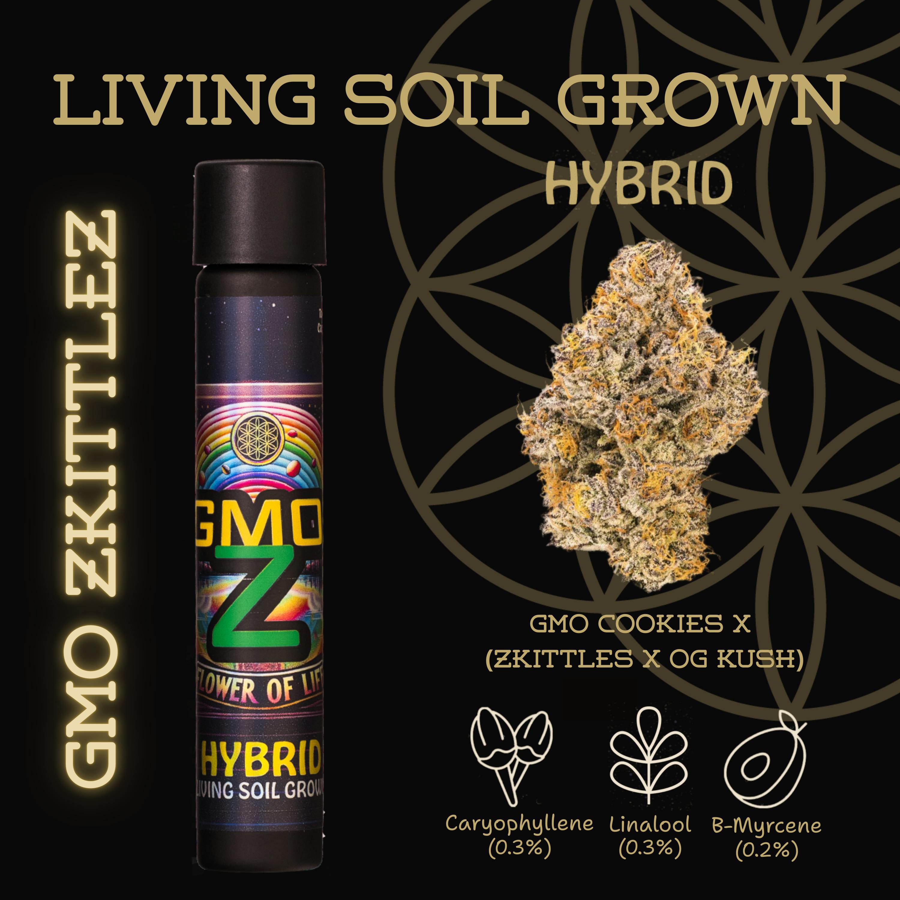 FLOWER OF LIFE – GMO Zkittles | Pre-Roll - 1g for Sale in Ironwood