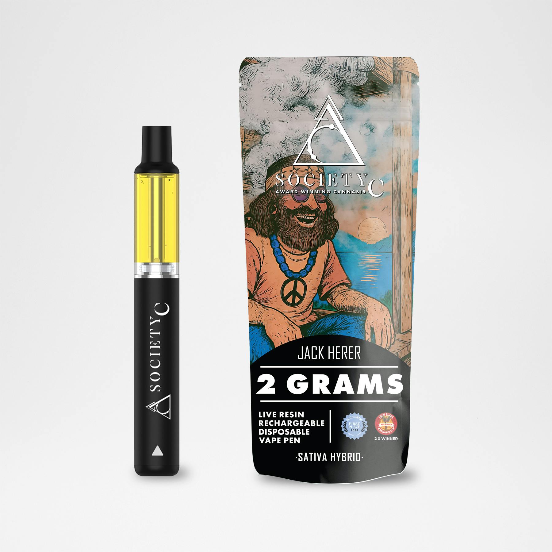 SOCIETY C – Jack Herer | Live Resin Disposable Vape - 2g for Sale