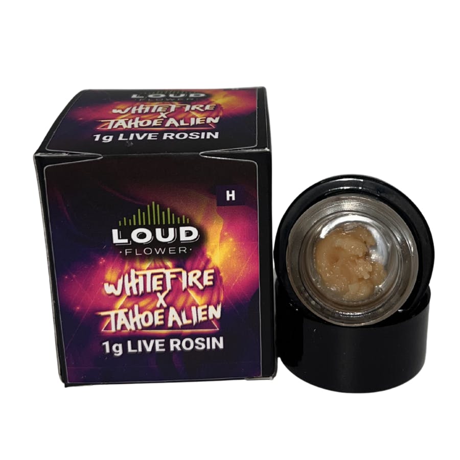 moco　ROSE&FIRE、monzee MI LOUD – White Fire X Tahoe Alien | 90u Live Rosin - 1g for