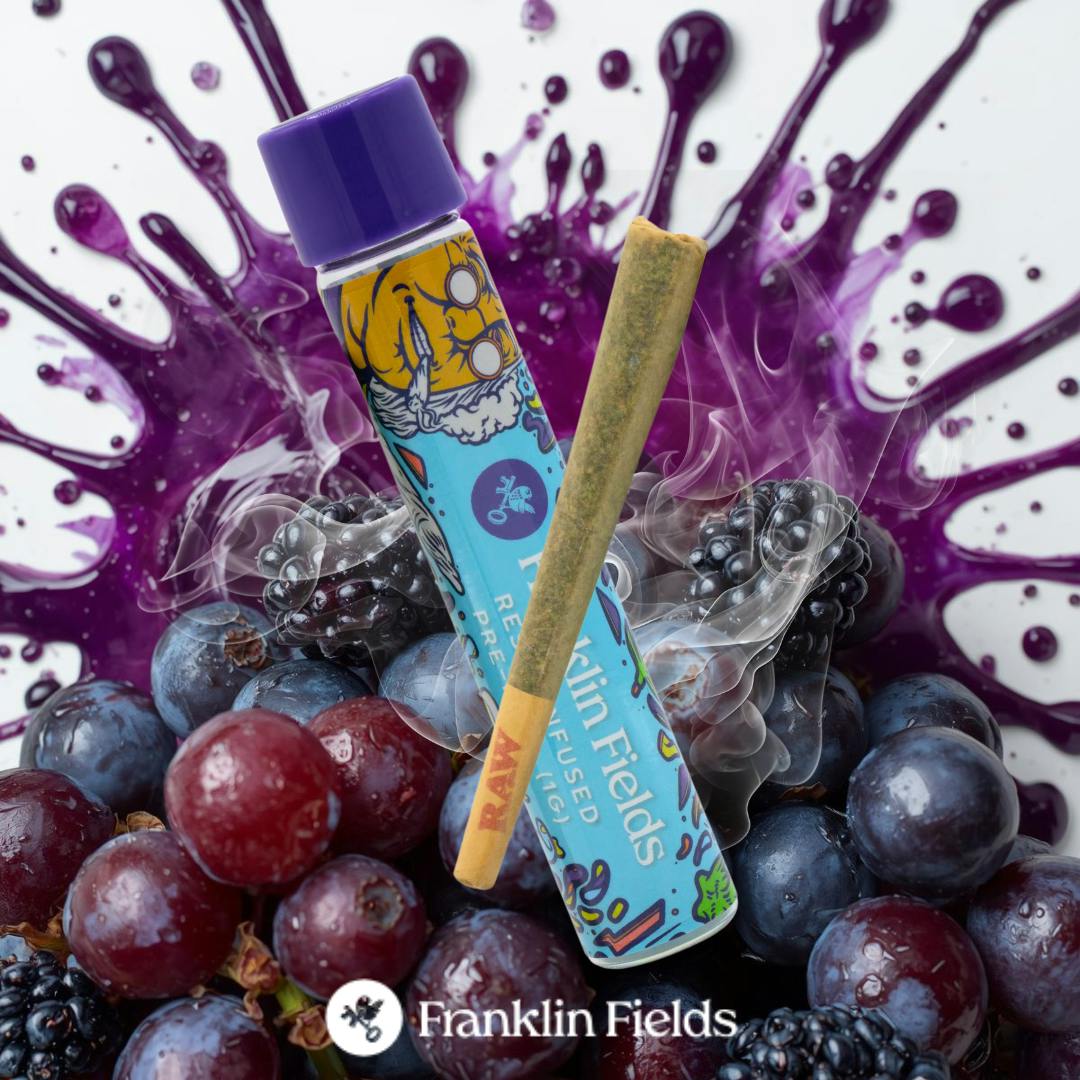 FRANKLIN FIELDS – Purple Urkle | THCa-Resin Infused Pre-Roll - 1g
