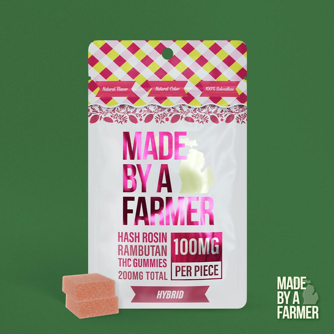 MADE BY A FARMER – Rambutan | Hash Rosin 2 Piece Gummies - 200mg