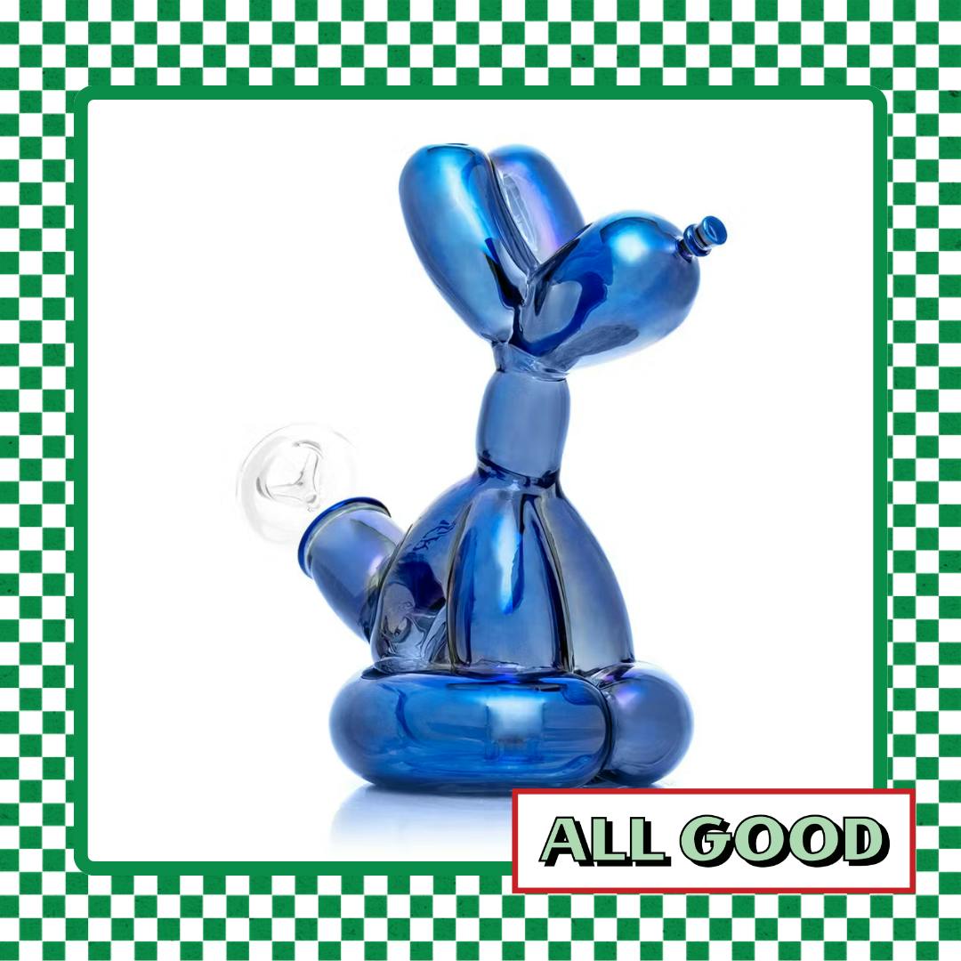 Hemper | Glass Mini Bong | Blue Balloon Dog