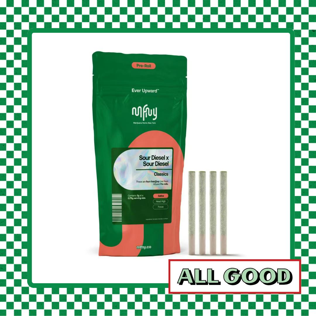 MFNY | Sour Diesel x Sour Diesel | 4pk Infused Pre-Roll | Sativa | 3g