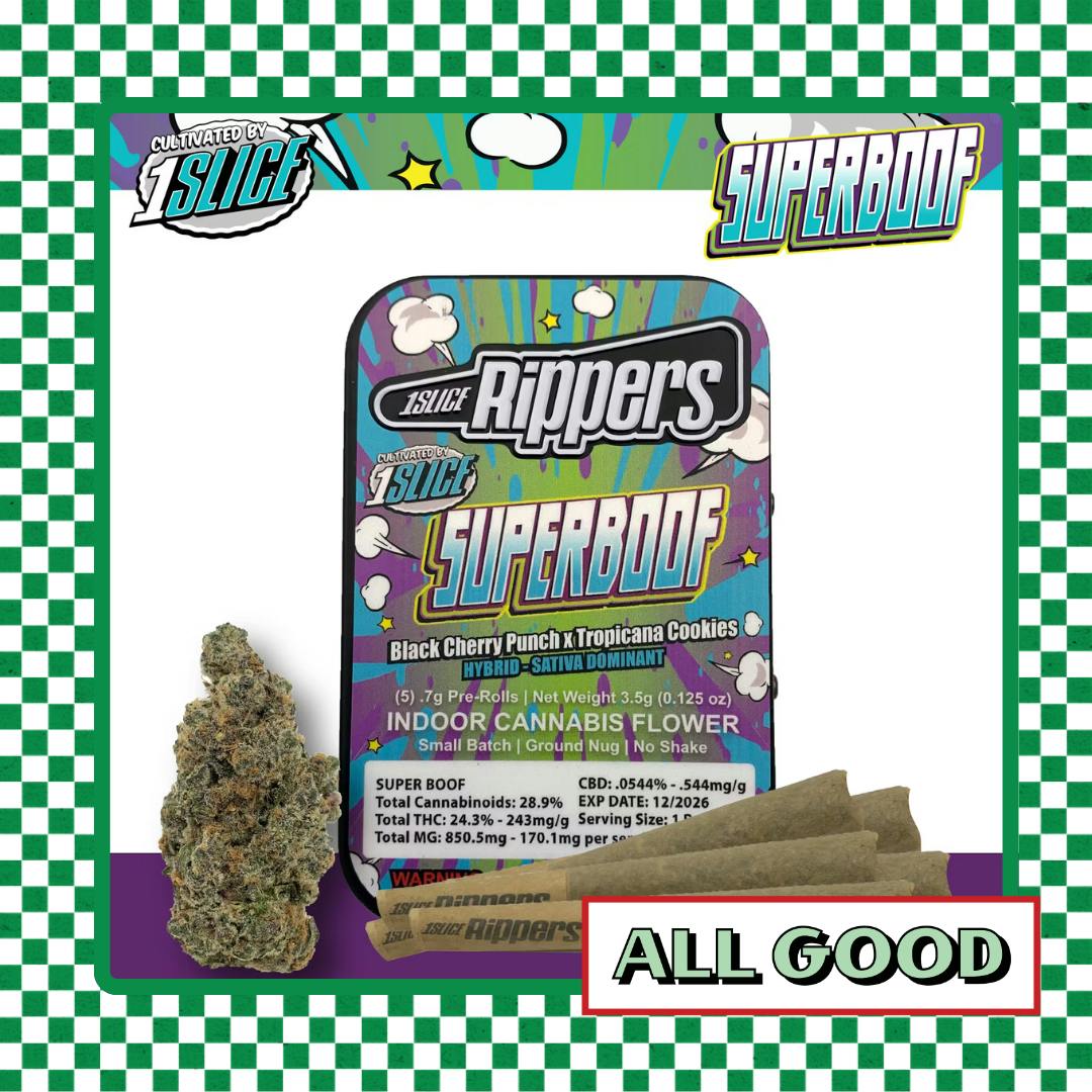1Slice | Super Boof | 5pk Preroll | 3.5g