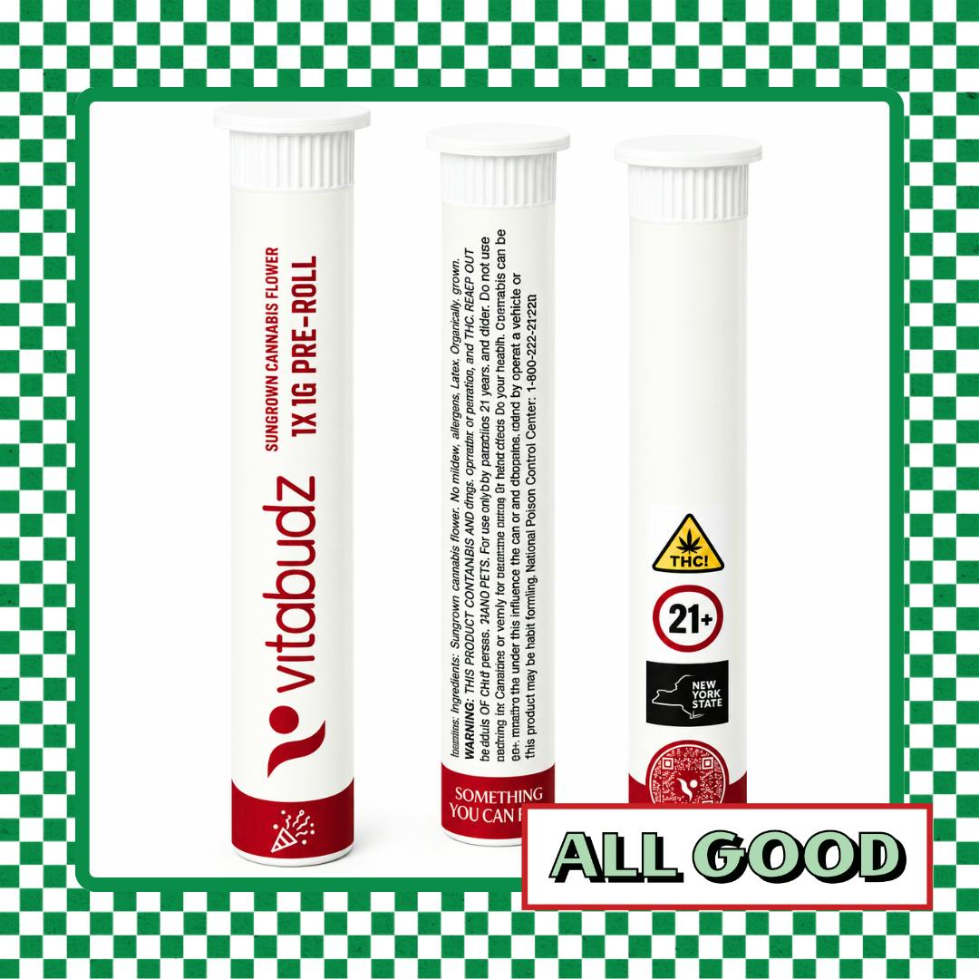 Vitabudz | “FUN” Mint Chocolate Chip | Preroll | Hybrid | 1g