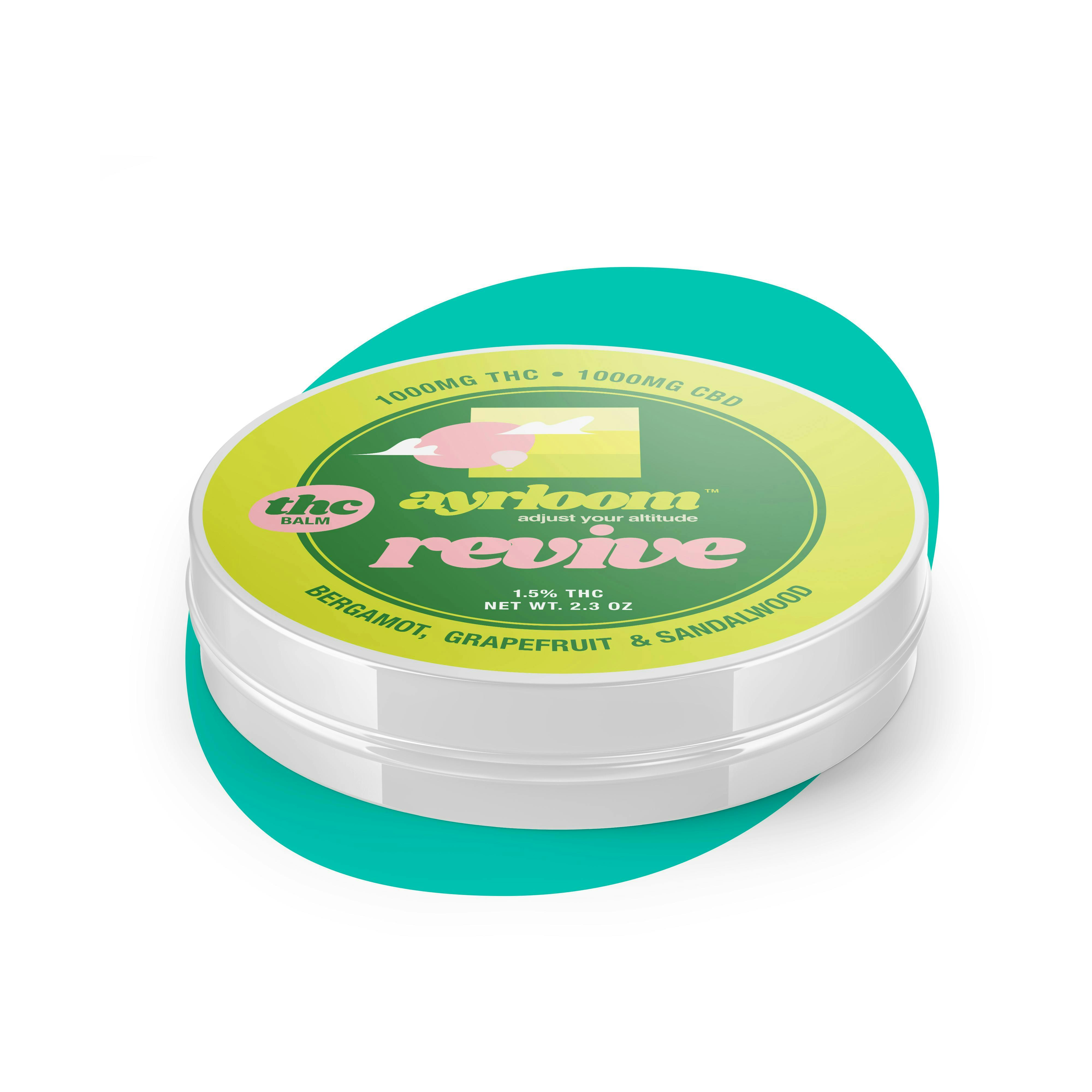 Ayrloom | 1 000mg 1:1 THC:CBD Revive Balm | 2.3oz