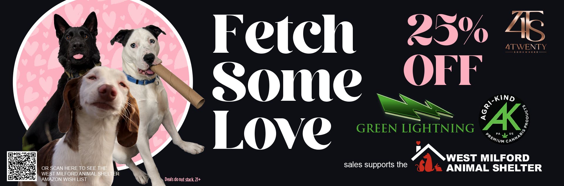 A % of all sales will go to the WM Animal shelter