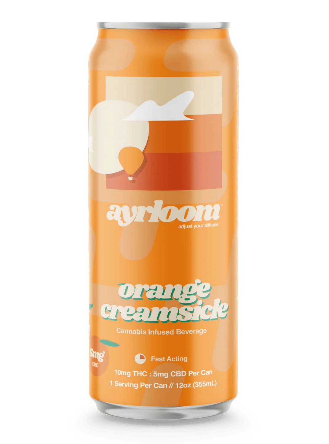 Ayrloom AU - Beverage 12oz (10THC:5CBD) - Single - Orange Creamsicle