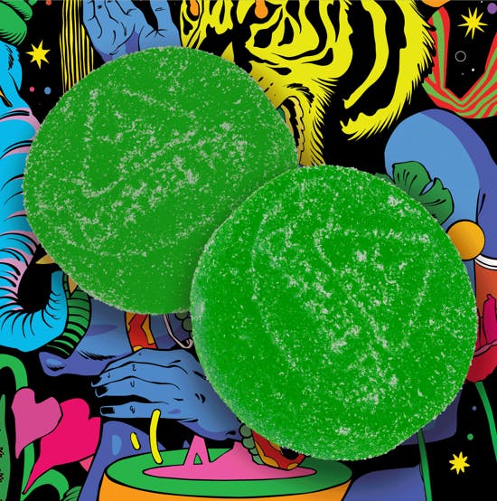 Amped Up Sour Apple Gummies - Sapura - 100mg | Edibles | Sapura