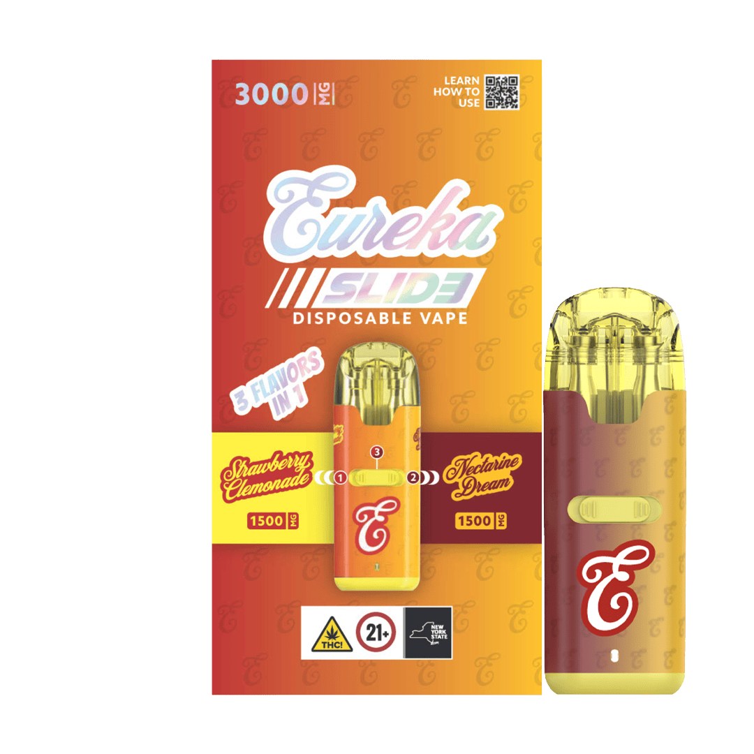 how to use eureka disposable vape pen with button Shop Strawberry Clemonade / Nectarine Dream | Slide Vape | 3g - 3g at Long  Island's Best Recreational Dispensary