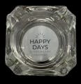 Happy Days Glass Ashtray (White)