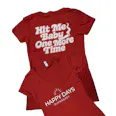 Happy Days Short Sleeve V-Neck| Hit me baby one more time | Garnet Red-S