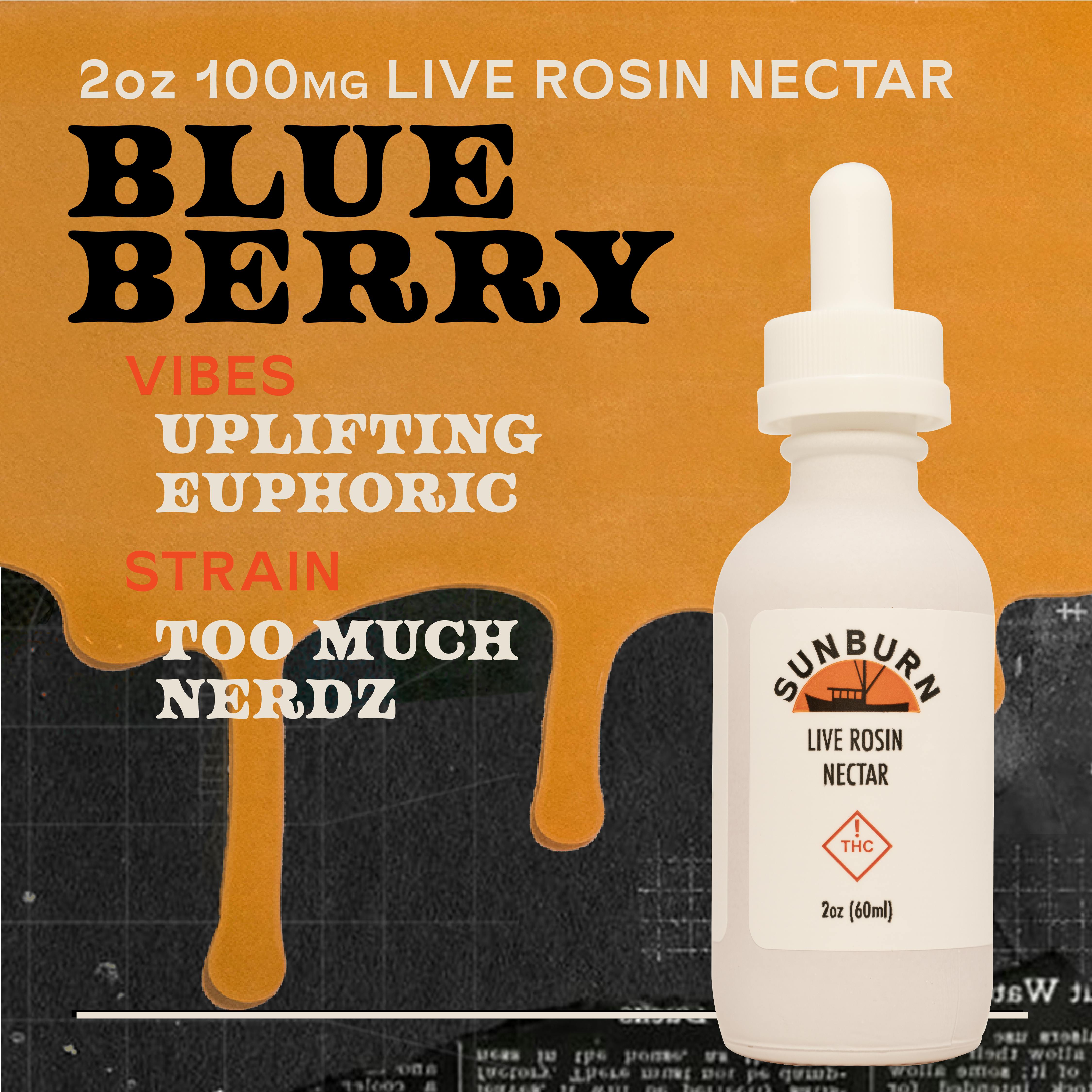 Nectar 100mg 2oz Blueberry Too Much Nerdz - 