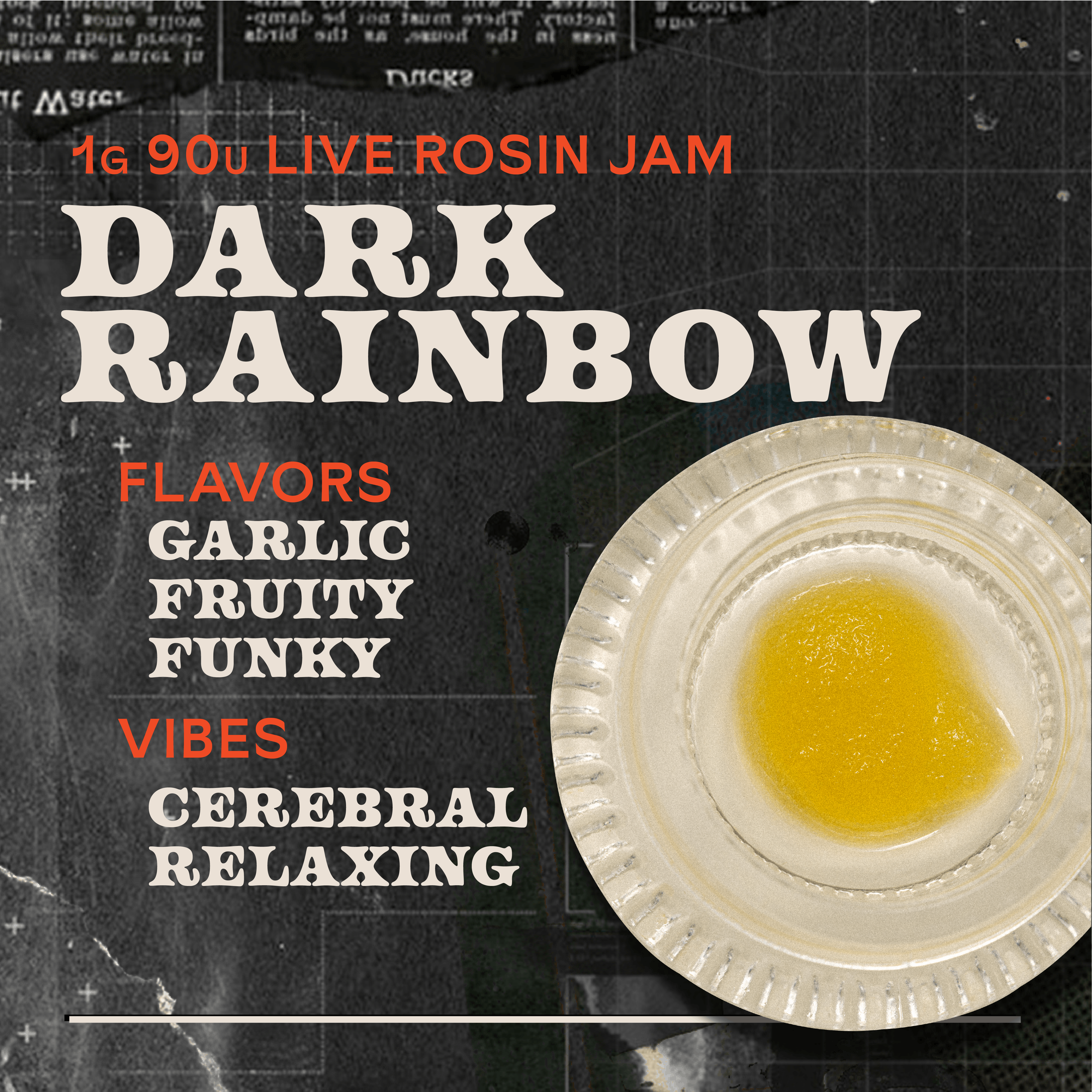Dark Rainbow 1g Live Rosin Jam Indica - 