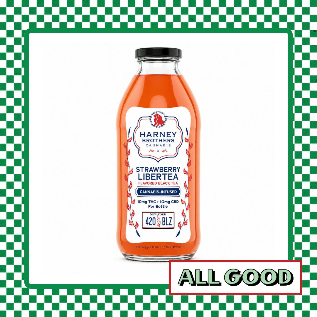 Harney Bros. | Strawberry Libertea Bottle | 1:1 THC:CBD | Bottle | 10mg