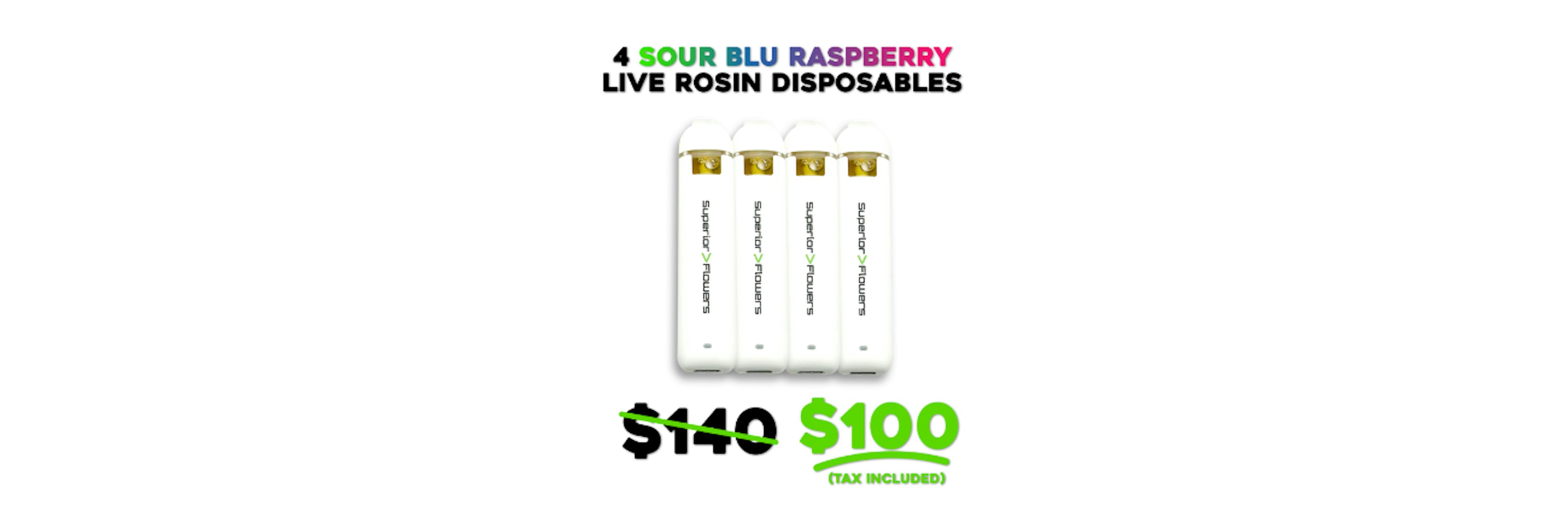 4 for $100 Sour Blu Raspberry