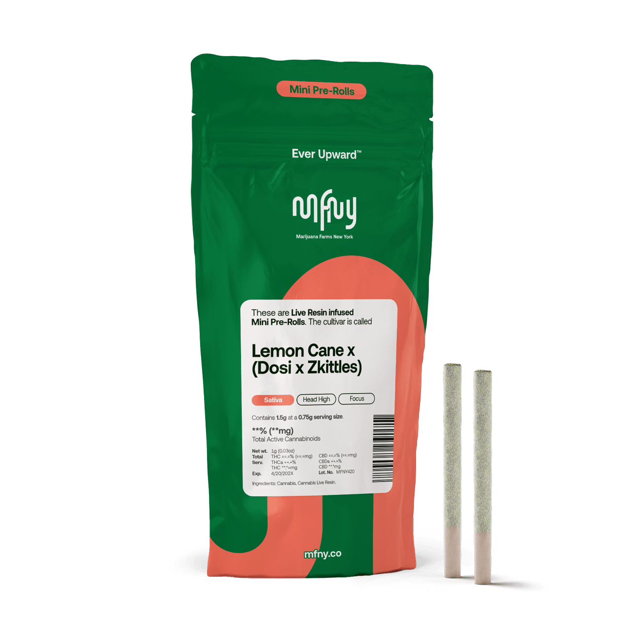 MFNY | Lemon Cane x (Dosi x Zkittles) Resin | Infused PreRoll 2 Pack | 1.5g