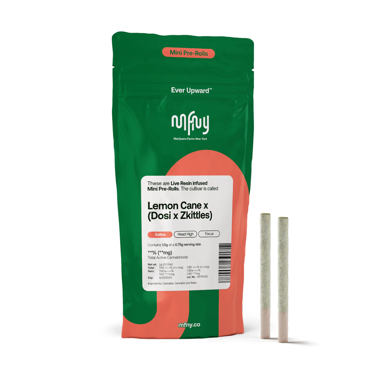 MFNY | Lemon Cane x (Dosi x Zkittles) Resin | Infused PreRoll 2 Pack | 1.5g