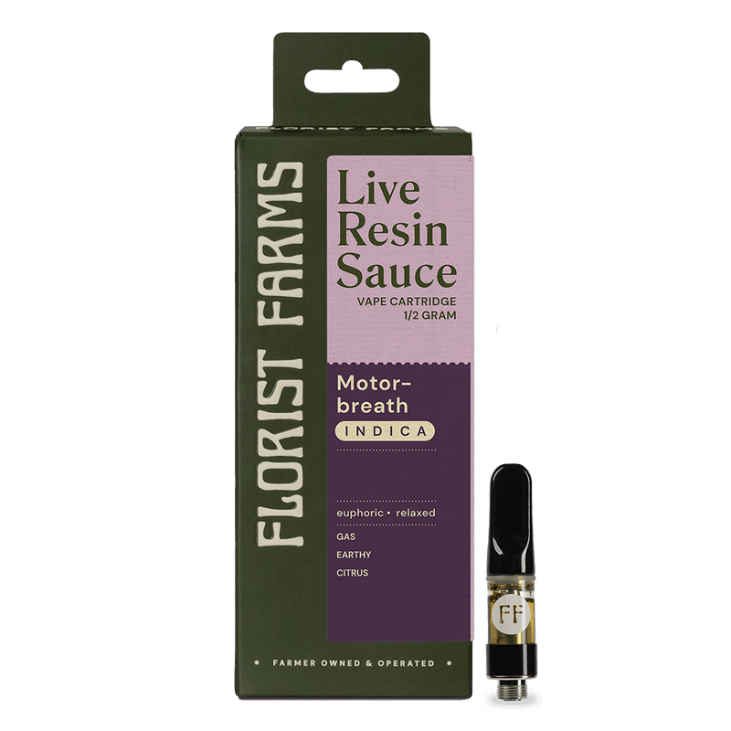 Florist Farms | Vape | .5g Cart | Live Resin Sauce Motorbreath