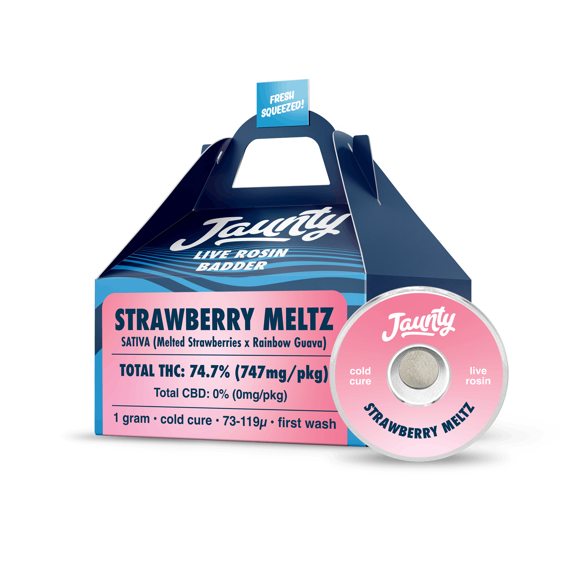 Jaunty | Cold Cure Live Rosin Badder | 1g | Strawberry Meltz