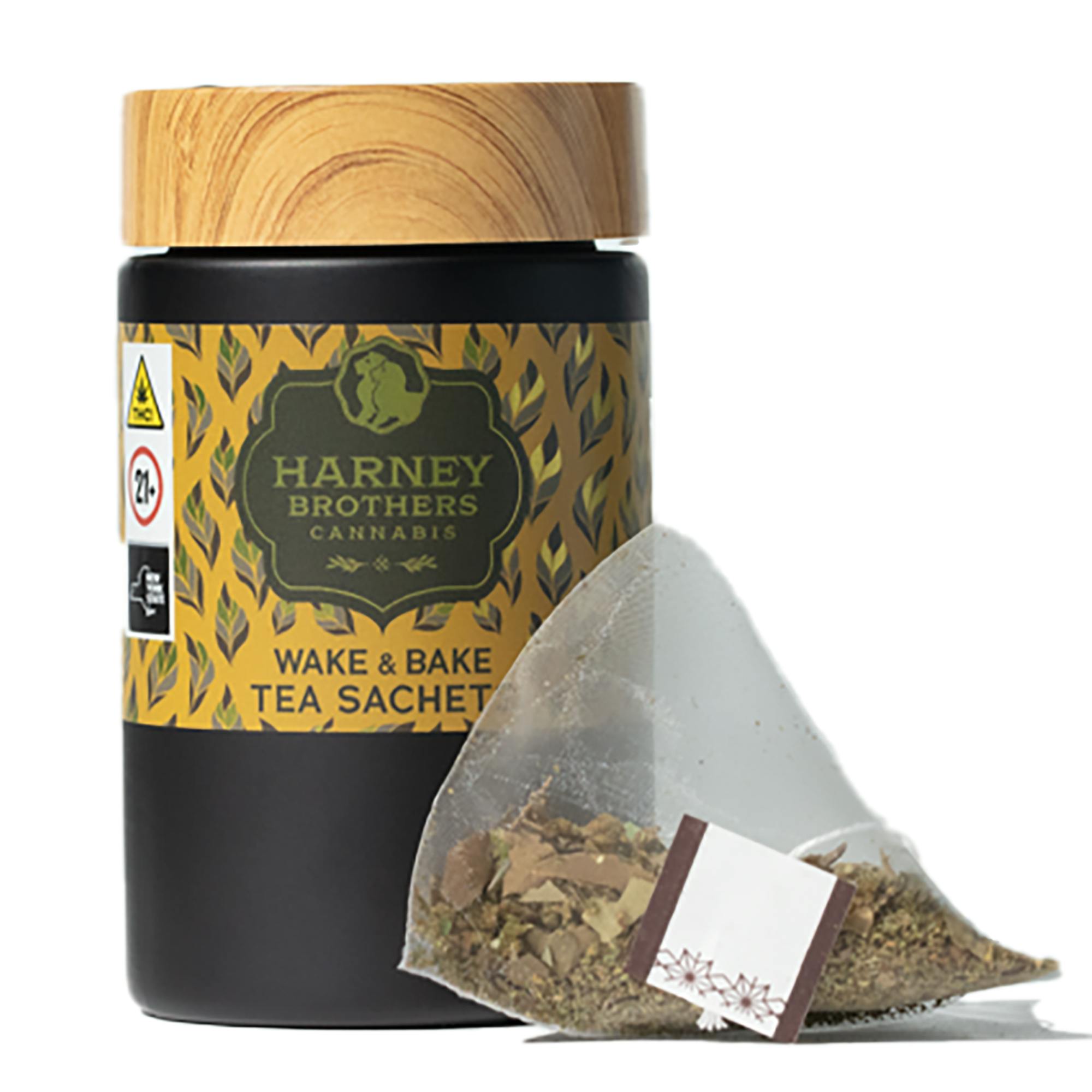 Harney Brothers | Beverage | 5pk | 25mg | Wake & Bake Yaupon Mint Tea