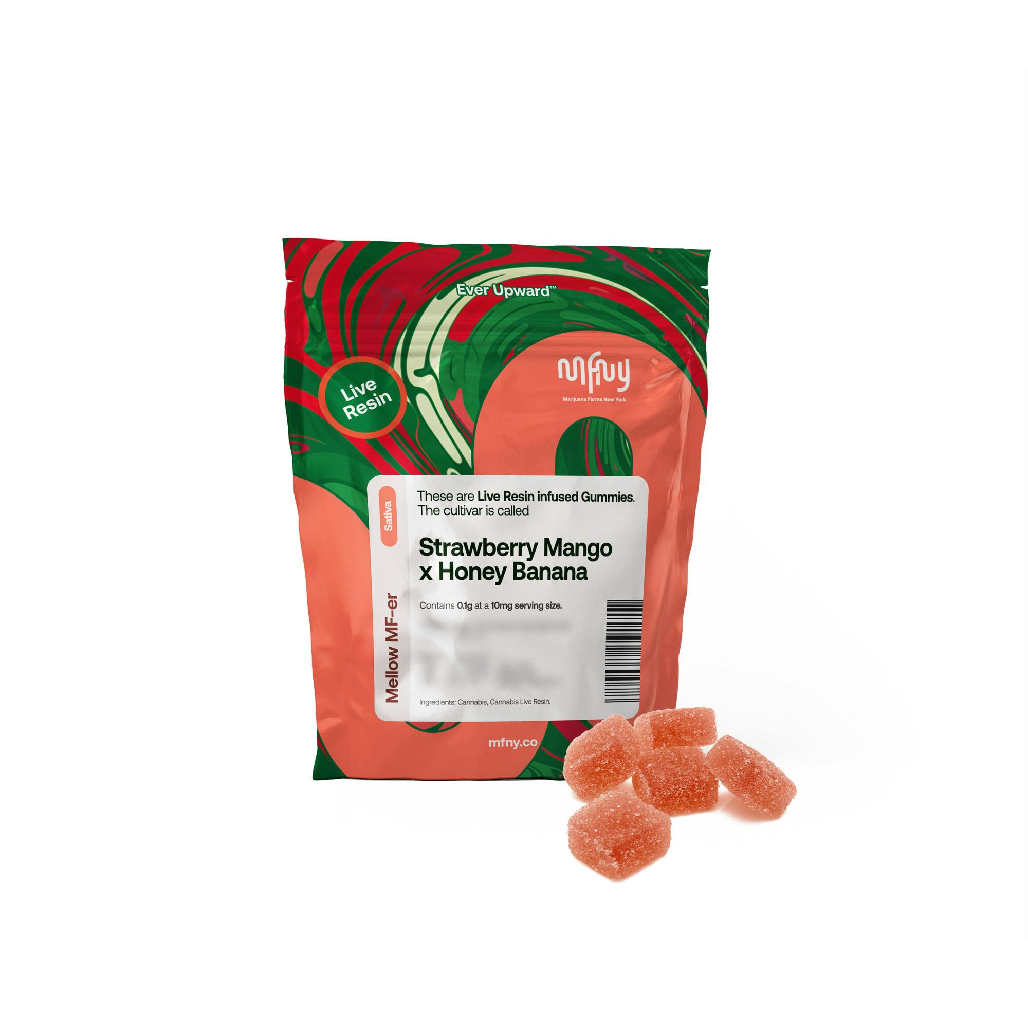 MFNY | Strawberry Mango x Honey Banana Live Resin Gummies | 100mg