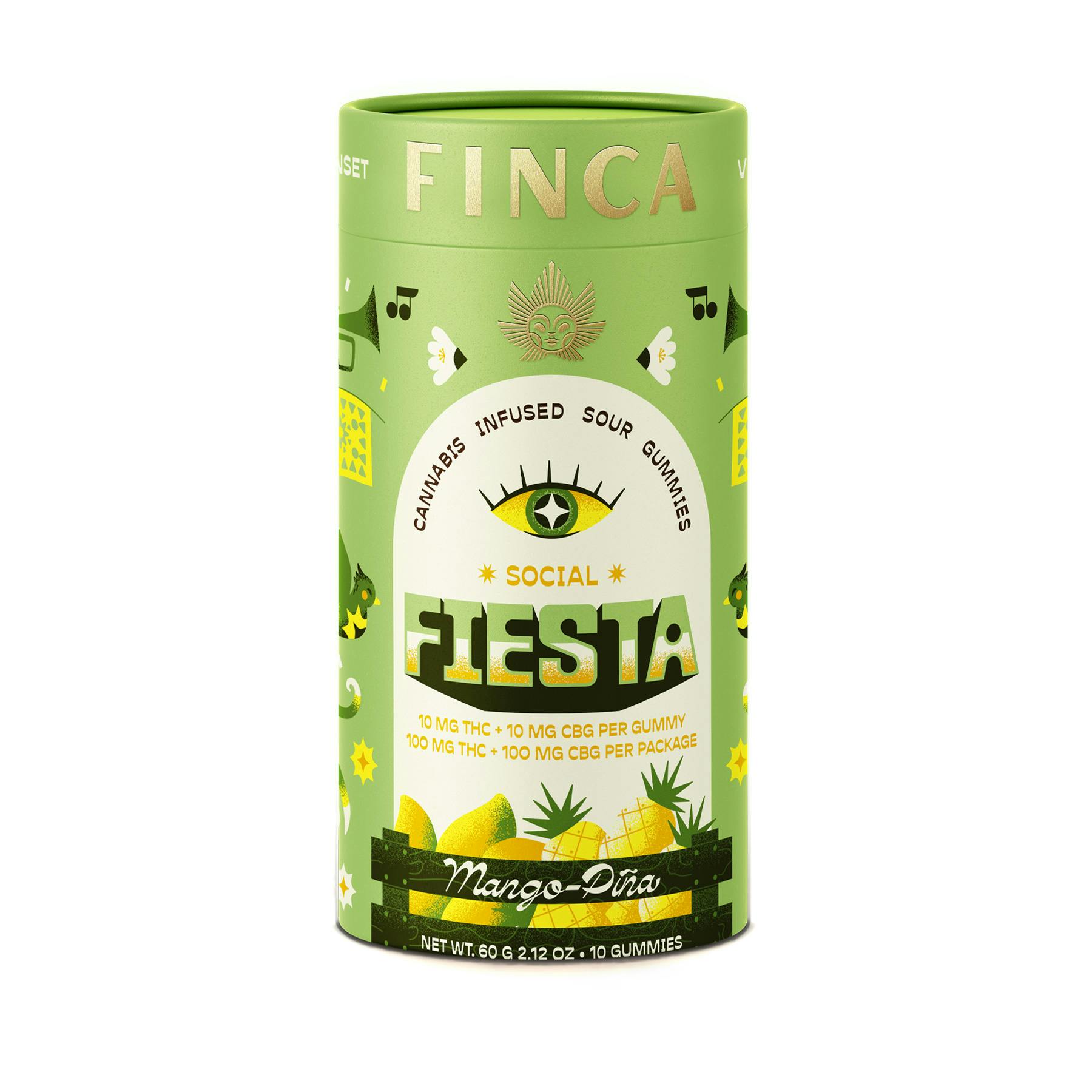 Finca | Gummy | 10pk | 100mg | SOCIAL Fiesta Mango Piña