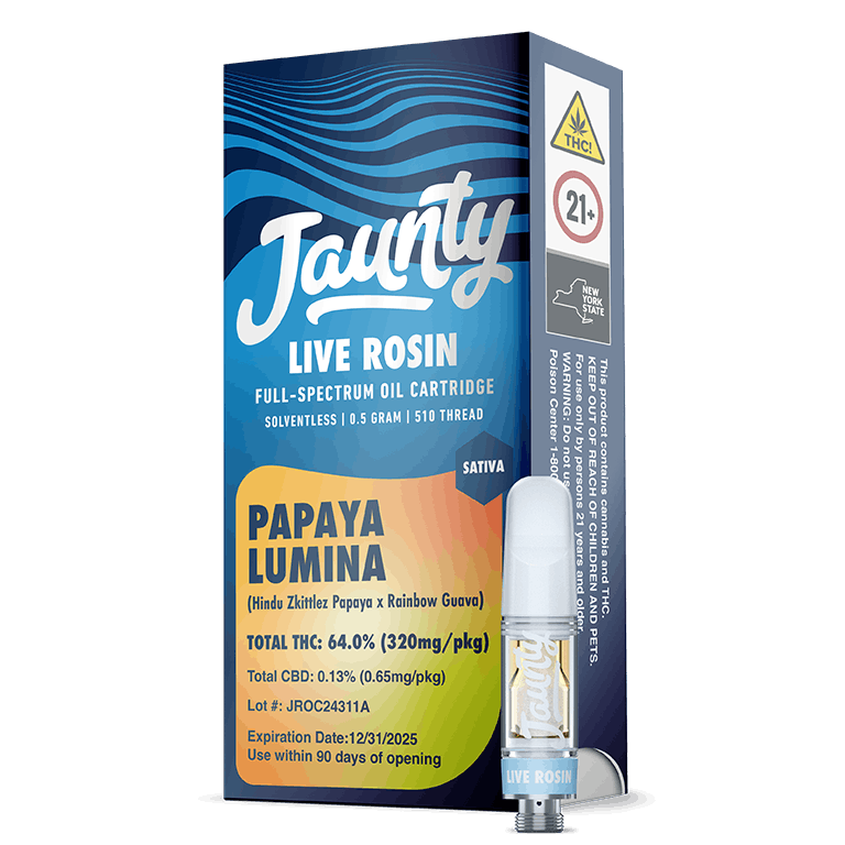 Jaunty | Vape | .5g Cart | Live Rosin Papaya Lumina