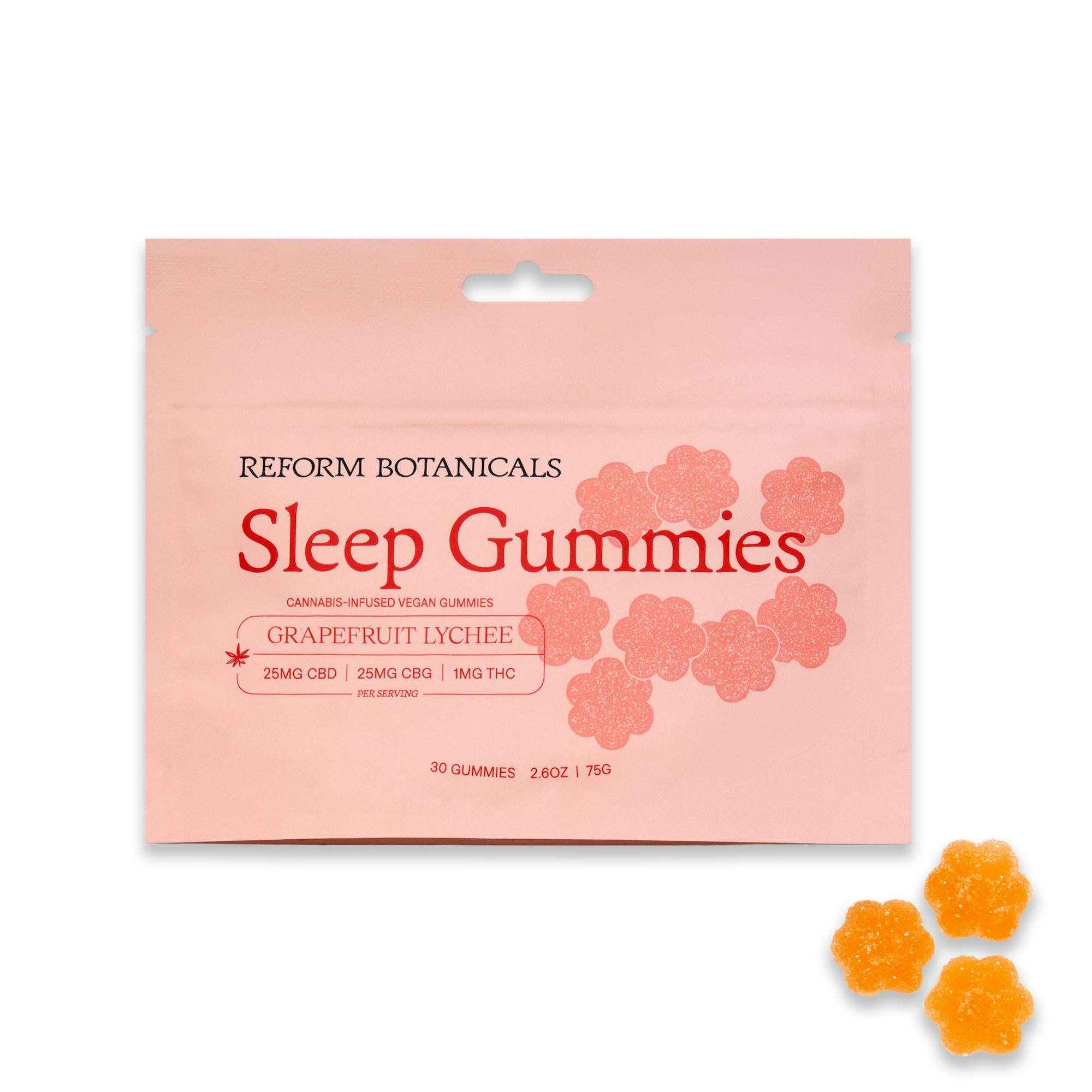 Reform Botanicals | CBD | 30pk | Sleep - Grapefruit Lychee | 1mg THC : 25mg CBG : 25mg CBD