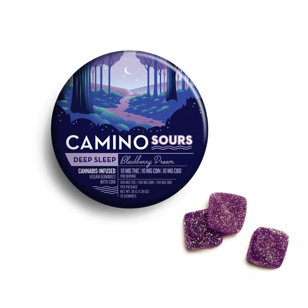 Camino | Gummy | 10pk | 100mg | 1:1:1 (THC:CBD:CBN) | DEEP SLEEP Blackberry Dream Sours