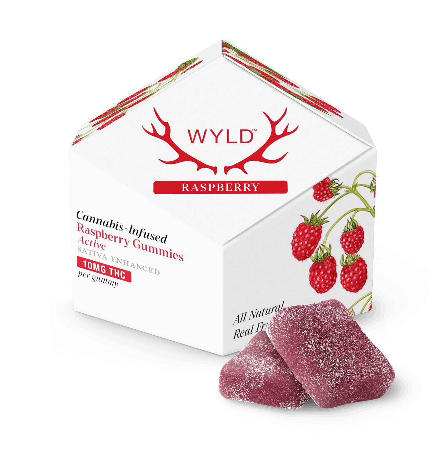 WYLD | Gummy | 10pk | 100mg | Active Raspberry
