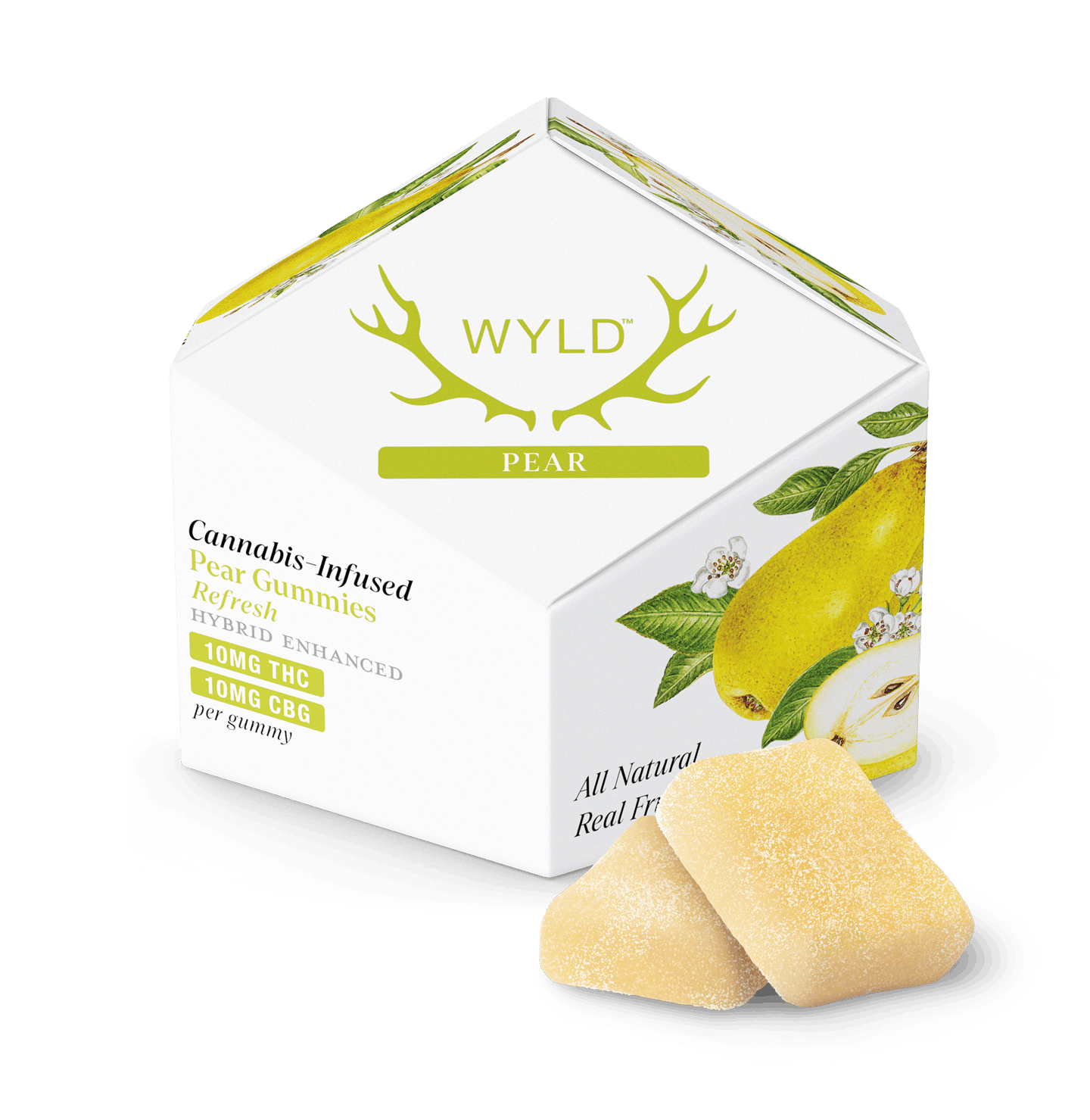 WYLD | Gummy | 10pk | 100mg | Refresh Pear 1:1 (THC:CBG)