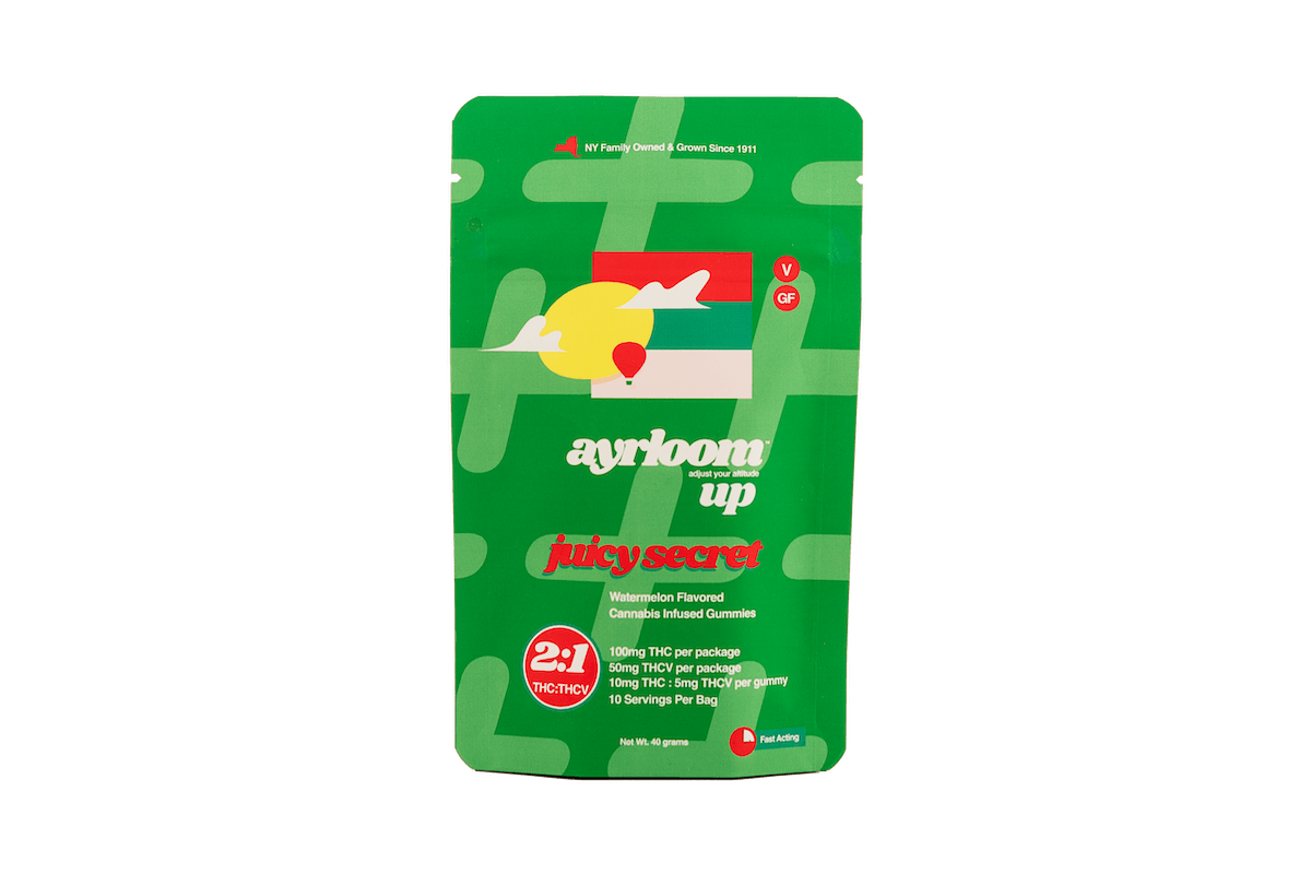 Ayrloom | Gummy | 10pk | 100mg | 2:1 (THC:THCV) | UP Juicy Secret