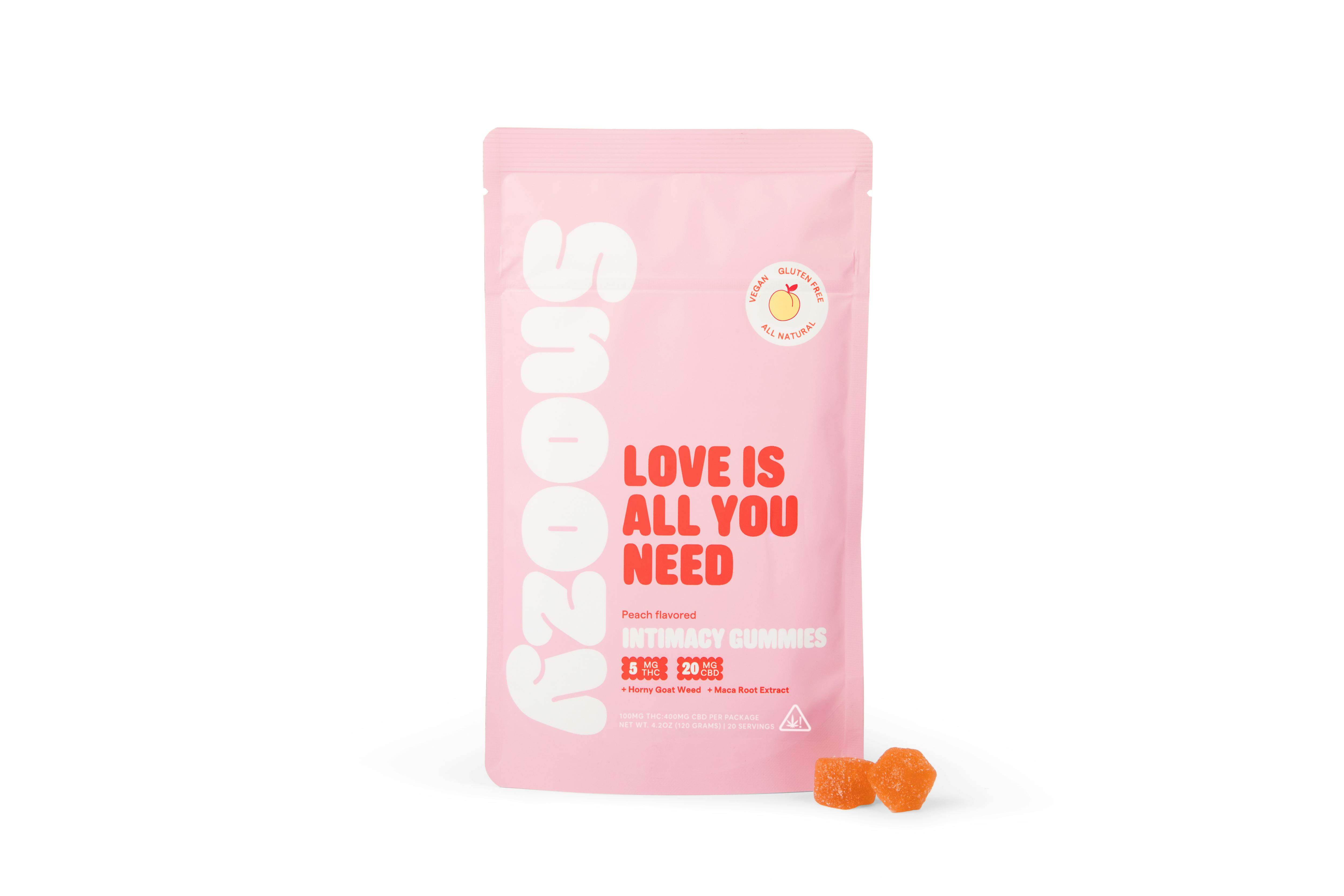 Snoozy | Gummy | 20pk | 100mg | 1:4 | Love Is All You Need | Peach (THC:CBD)