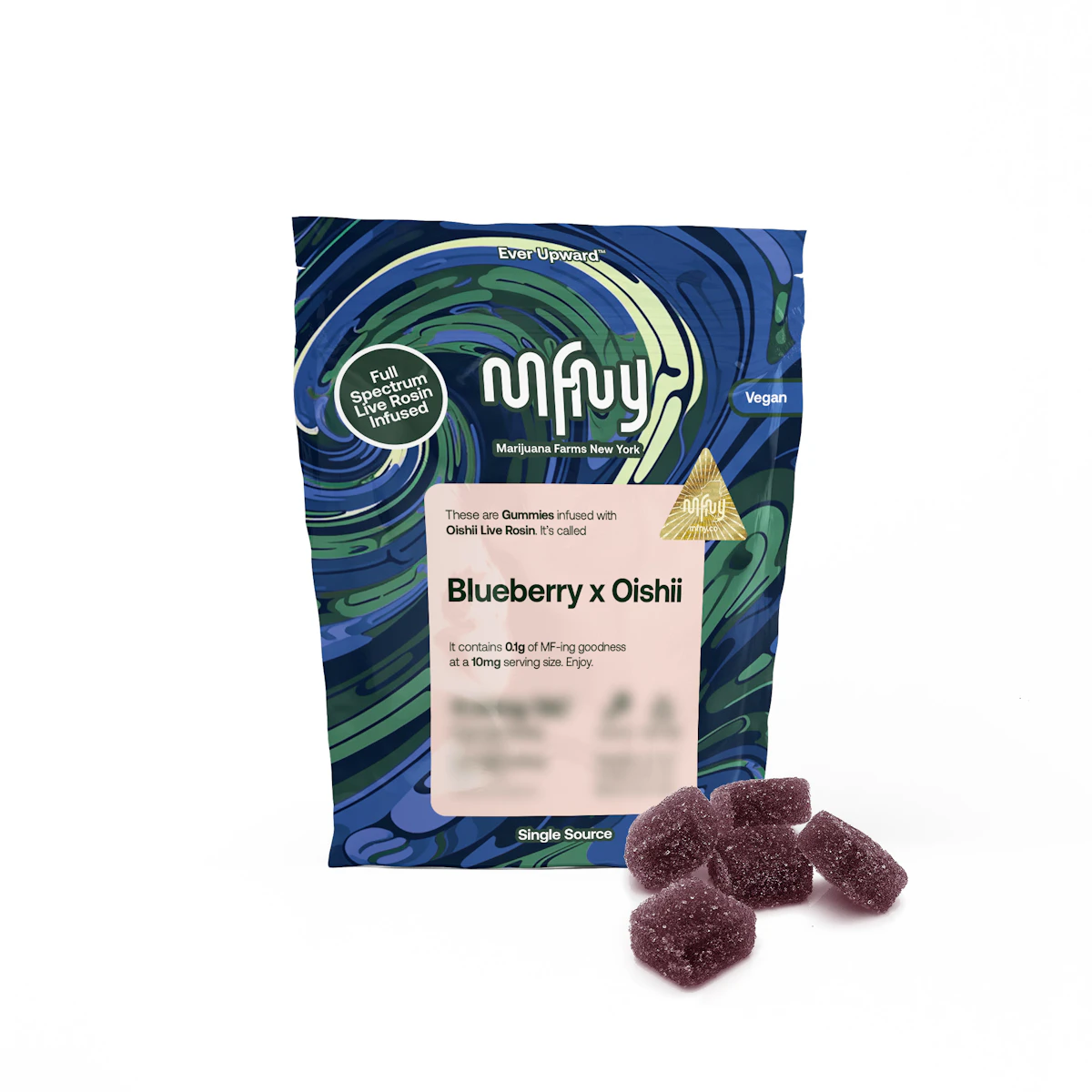MFNY | Blueberry x Oishii Live Rosin Gummies | 100mg